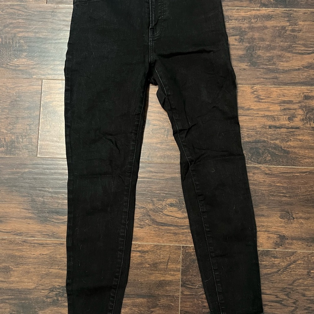Everlane high rise black skinny jeans